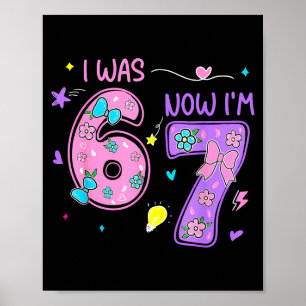 Was 6 7 happy 7th birthday boy girl funny meme 67 poster