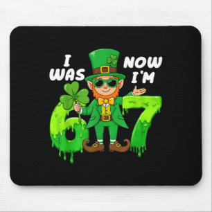 Was 6 7 leprechaun st patricks day 7th birthday bo mouse mat