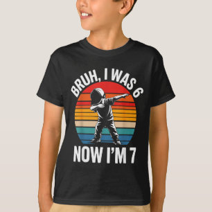 Was 6 7 year old 7th birthday 67 meme dabbing boys T-Shirt