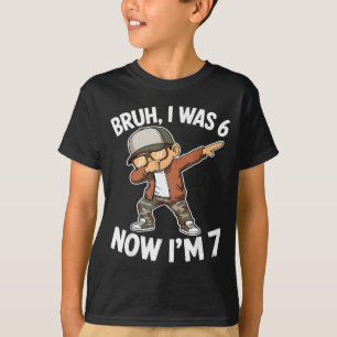 Was 6 7 year old 7th birthday 67 meme dabbing boys T-Shirt