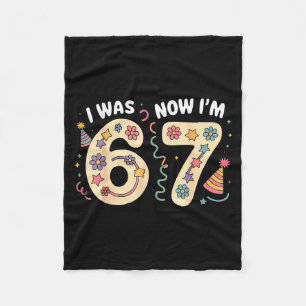 Was 6 7 year old birthday six seven meme 67 kids fleece blanket