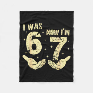 Was 6 7 year old birthday six seven meme 67 kids fleece blanket