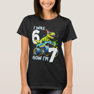 Was 6 Now I'm 7 Year Old Birthday 67 Monster Truck T-Shirt