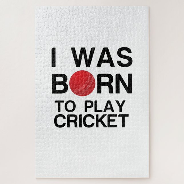 WAS BORN TO PLAY CRICKET JIGSAW PUZZLE (Vertical)