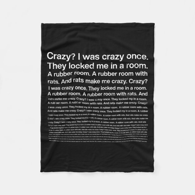 Was crazy funny saying internet meme gen z men fleece blanket (Front)