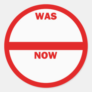 WAS - NOW Retail Sales Sticker
