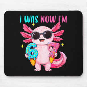 Was six seven axolotl ice cream drip 7th birthday mouse mat