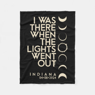 Was There In Indiana Total Solar Eclipse 2024 Fleece Blanket
