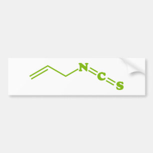 Wasabi Allyl Isothiocyanate Molecular Formula Bumper Sticker