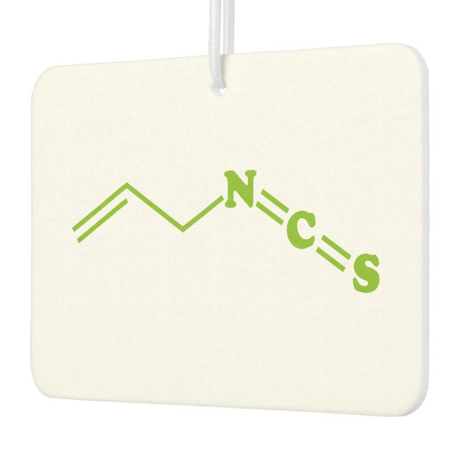 Wasabi Allyl Isothiocyanate Molecular Formula Car Air Freshener (Left)