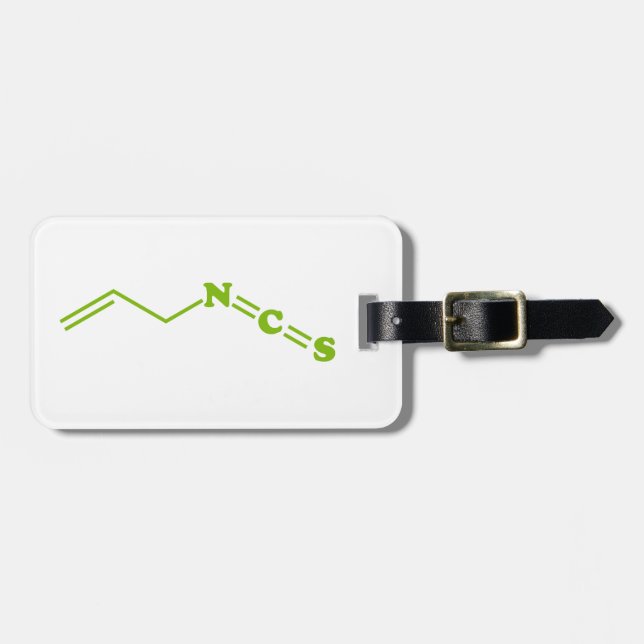 Wasabi Allyl Isothiocyanate Molecular Formula Luggage Tag (Front Horizontal)