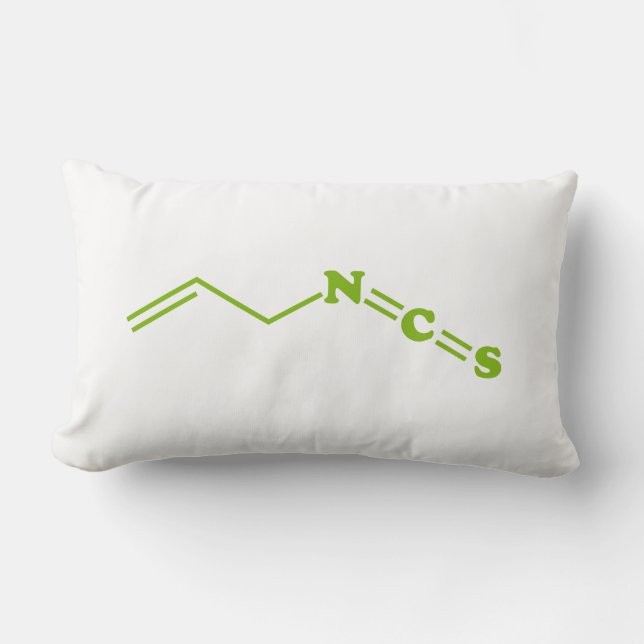 Wasabi Allyl Isothiocyanate Molecular Formula Lumbar Cushion (Front)