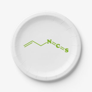 Wasabi Allyl Isothiocyanate Molecular Formula Paper Plate