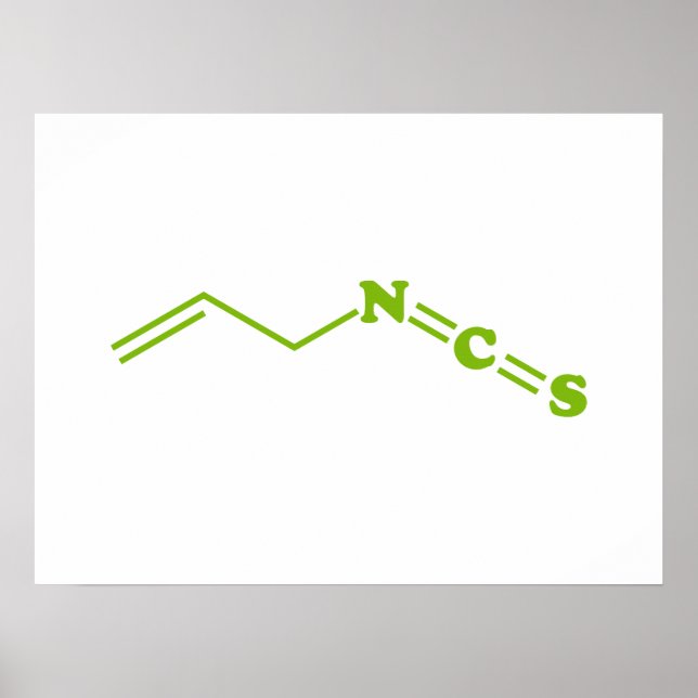 Wasabi Allyl Isothiocyanate Molecular Formula Poster (Front)