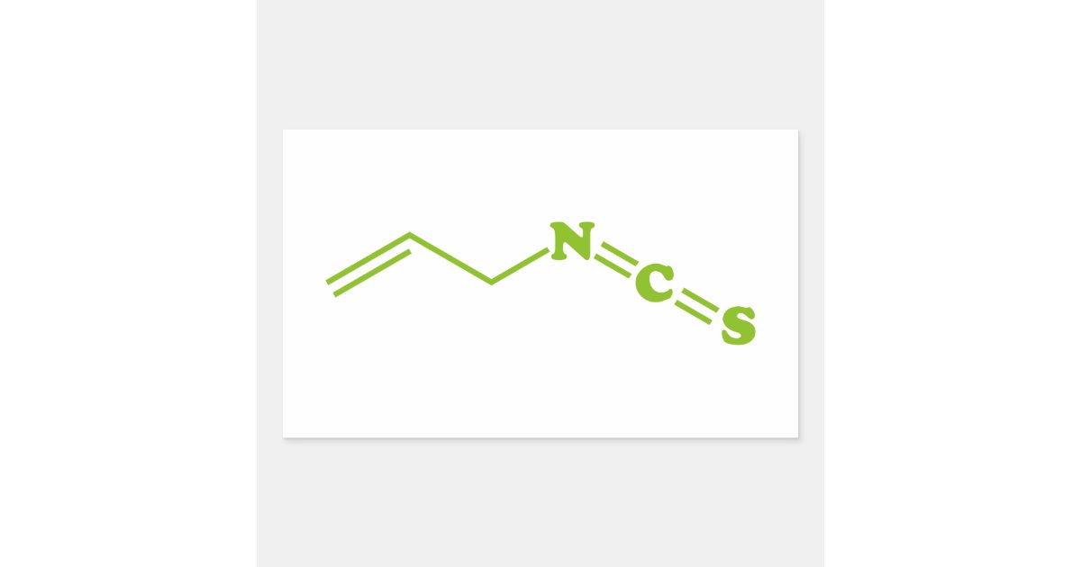 Wasabi Allyl Isothiocyanate Molecular Formula Rectangular Sticker Zazzle