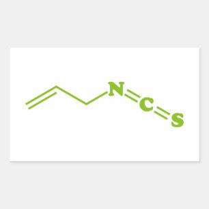 Wasabi Allyl Isothiocyanate Molecular Formula Rectangular Sticker