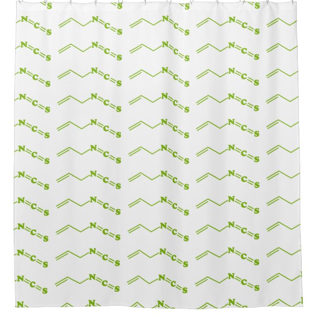 Wasabi Allyl Isothiocyanate Molecular Formula Shower Curtain (Front)