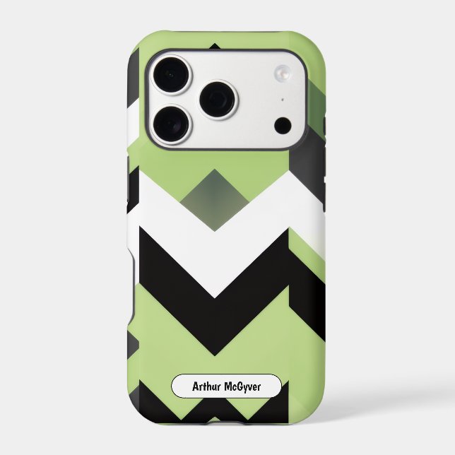 Wasabi Green Bold Chevron Geometric (Back)