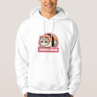 Wasabi Mood Funny Grumpy Cat Sushi Meme Hoodie