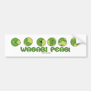 Wasabi PEAS! Bumper Sticker