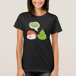 Wasabi Salmon Sushi Japanese Horseradish Paste Con T-Shirt