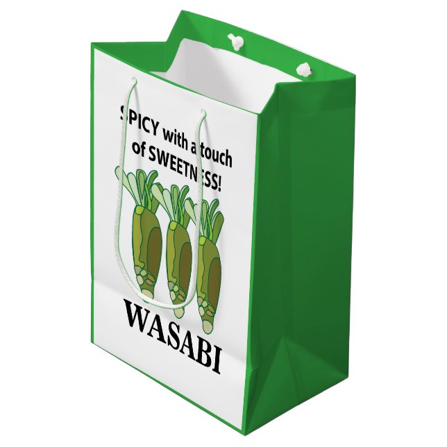 Wasabi Spicy With A Touch Of Sweetness Wasabi  Medium Gift Bag (Front Angled)