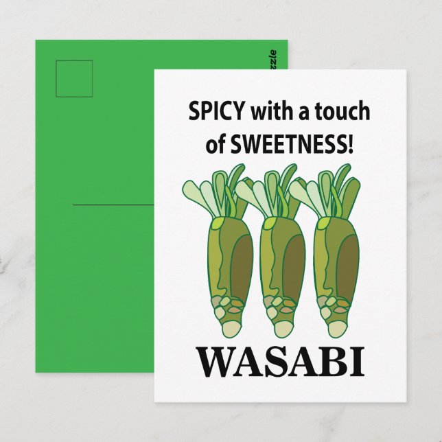 Wasabi Spicy With A Touch Of Sweetness Wasabi Postcard (Front/Back)