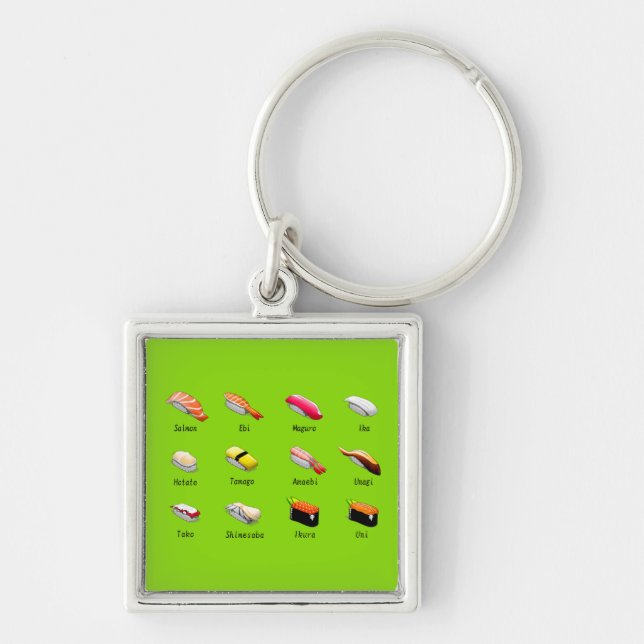 Wasabi sushi Japanese cute food Key Ring (Front)