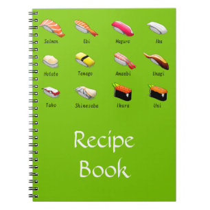 Wasabi sushi Japanese cute food Notebook