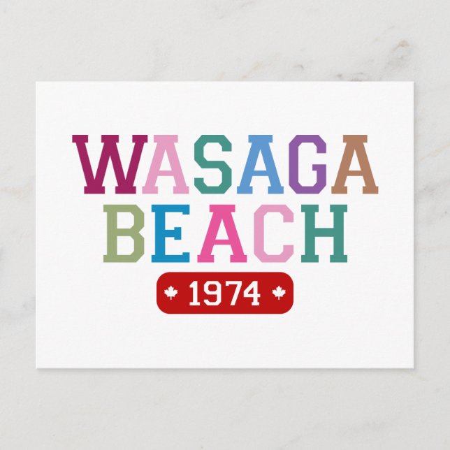 Wasaga Beach 1974 Postcard (Front)