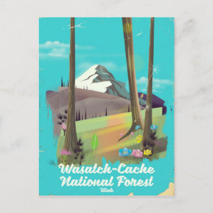Wasatch-Cache National Forest Utah vacation poster Postcard