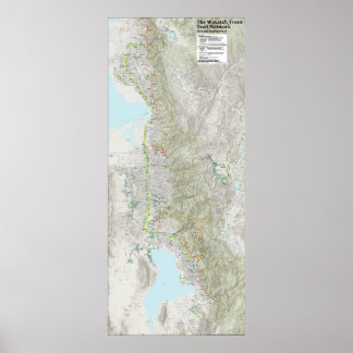Wasatch Front Trail Network Map Poster