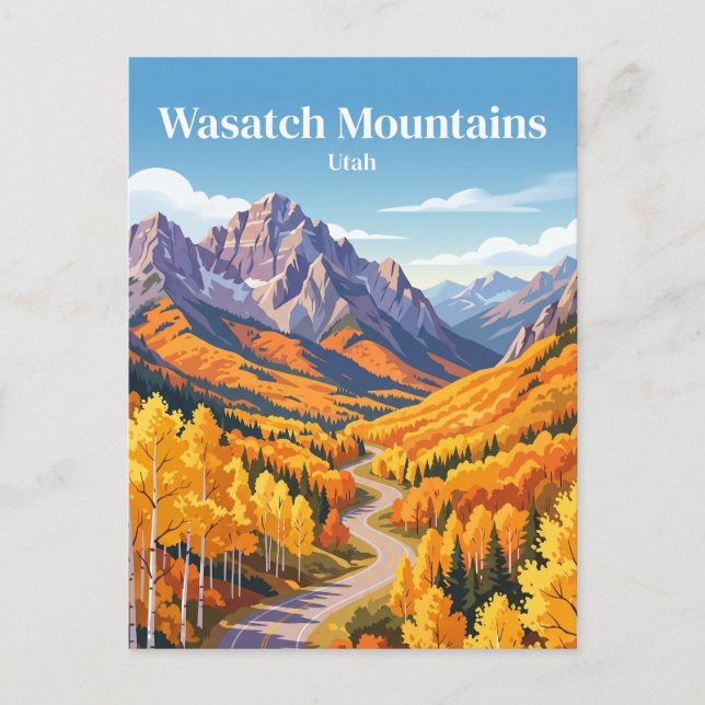 Wasatch Mountains USA Postcard (Front)