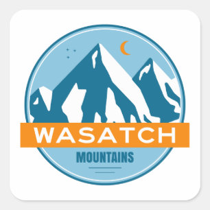 Wasatch Mountains Utah Square Sticker