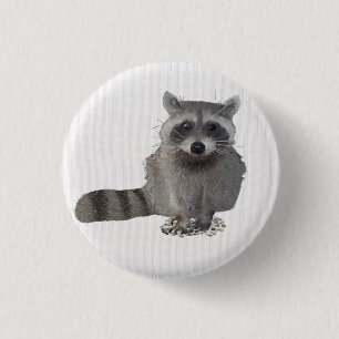 Waschbär  3 cm round badge
