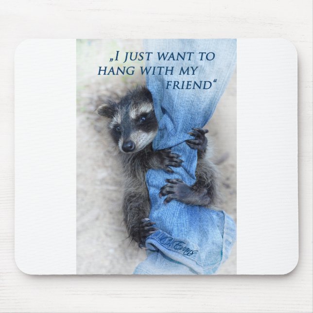 Waschbär  -  Abhängen Mouse Mat (Front)