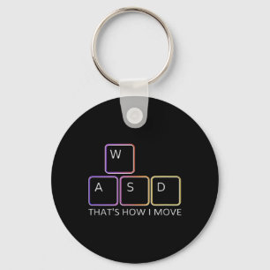 Wasd Gaming Design - Iconic Pc Gamer Keyboard Grap Key Ring