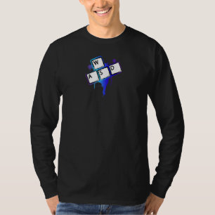 Wasd Keyboard Keys Pc Gaming T Shirt Game Lover  R