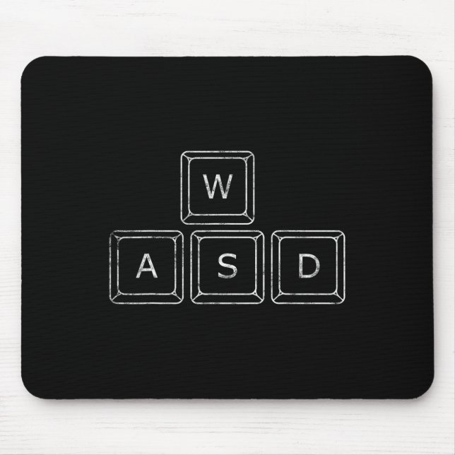 Wasd Pc Gamer Keys Computer Gaming Gift  Mouse Mat (Front)