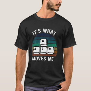 Wasd Pc Gamer Video Gaming Boys Men Vintage T-Shirt