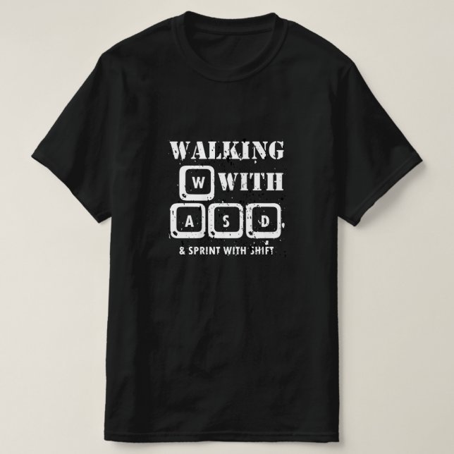WASD - PC Gaming Esports Mode Activated T-Shirt (Design Front)