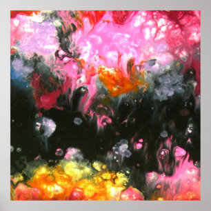 "Wash #3", abstract, psychedelic Poster