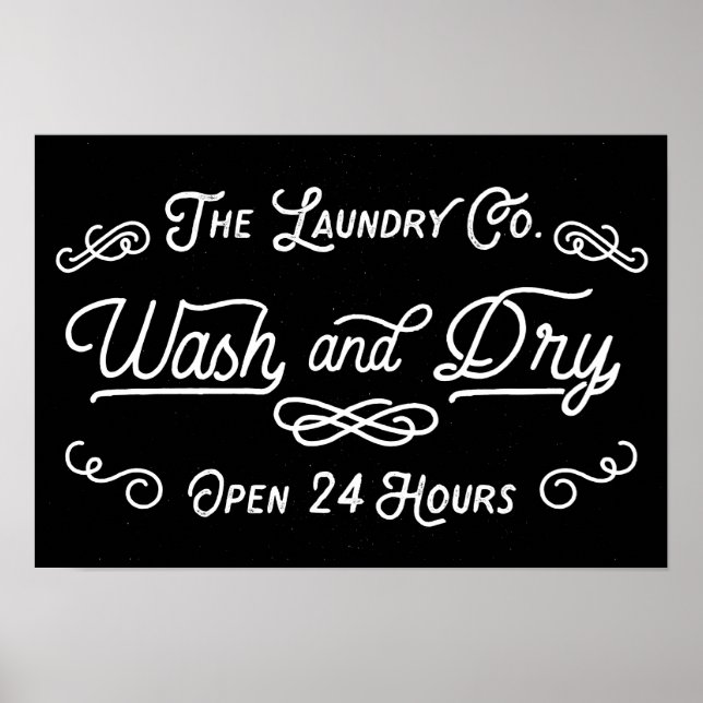 Wash and Dry Laundry Poster (Front)