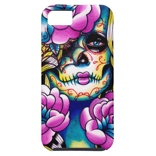 Wash Away Sugar Skull Girl Case-Mate iPhone Case (Back)