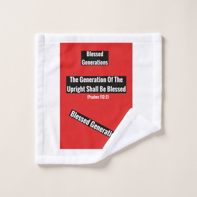 Wash cloth with Bible Verse  (Wash Cloth)