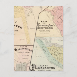 Wash Corners, Haywards Park, Niles, Pleasanton Postcard