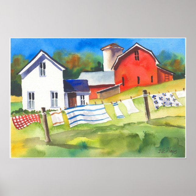 Wash Day on the Farm Poster (Front)