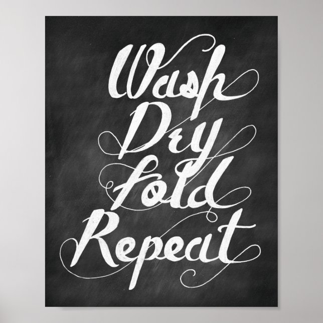 Wash Fold Dry Repeat Poster (Front)