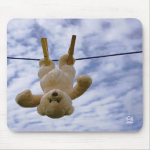 Wash line with cubob boar hanging to dry. mouse mat