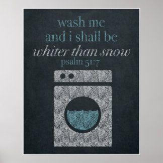 Wash Me Chalkboard Art 16x20 Poster